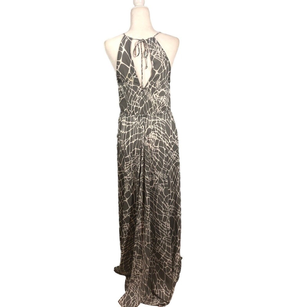 Lulu's‎ Dress Womens S Marble Mood Print Halter Sleeveless Tie Maxi Gown Boho - Picture 13 of 14